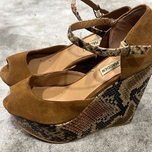 P-Wynnie leather upper Steve Madden wedge